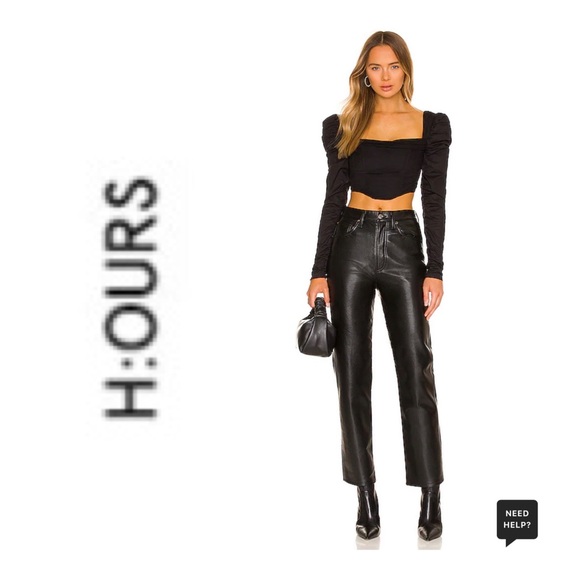 H:OURS NWOT Mona Top In Black Size XS - Picture 3 of 11